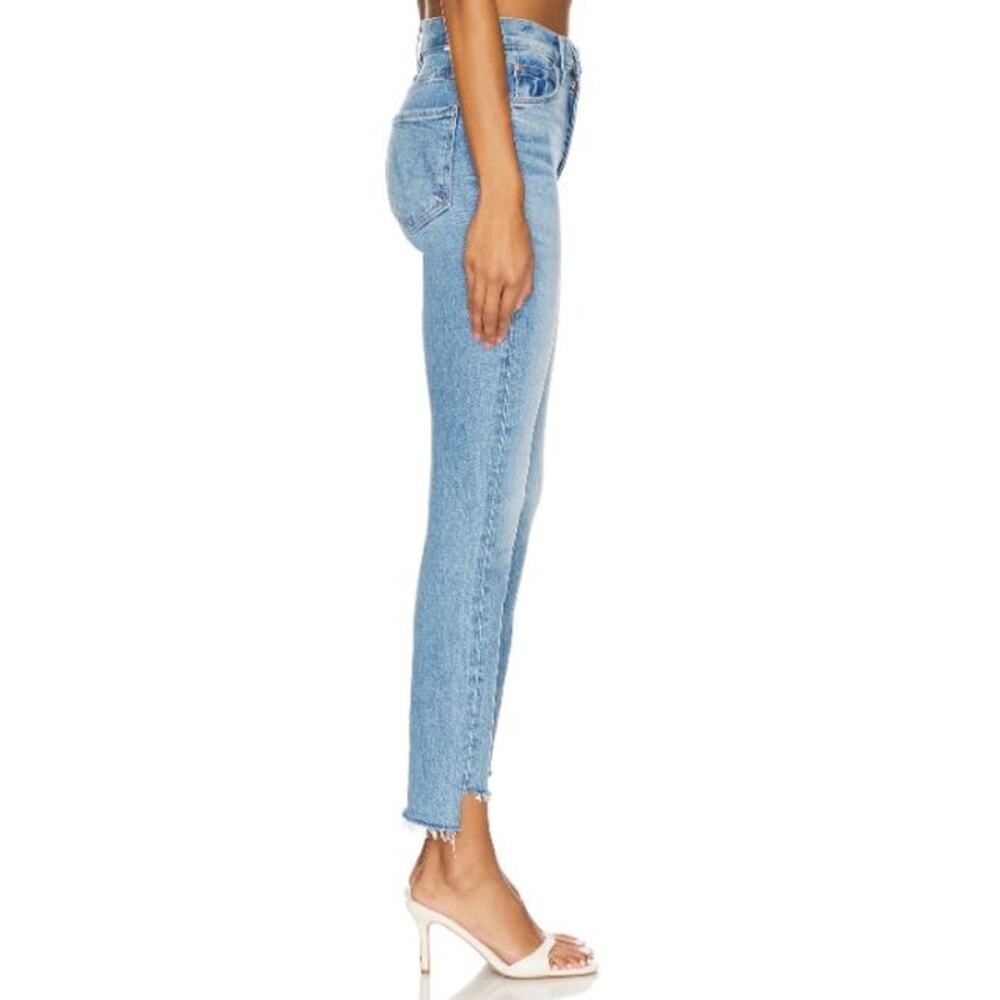 NEW MOTHER The Stunner Zip Step Ankle Fray Jeans Raw Cut Hem Tarrot Time Size 34 - Picture 6 of 14